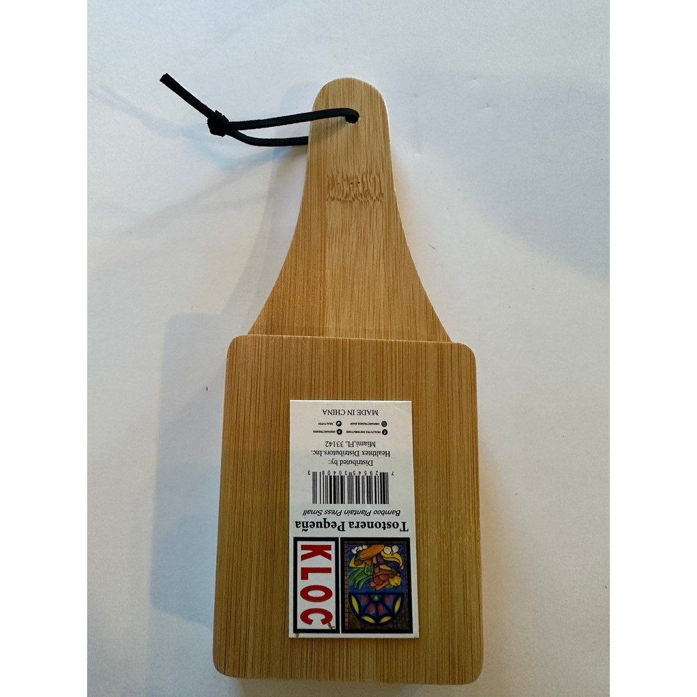 KLOC Tostonera Press Bamboo Large Puerto Rico Plantain Press Beige Wood